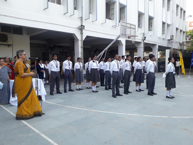Investiture Ceremony of 2023 Prefects :- The aim to inculcate the spirit of selfless service to guide junior students, the Prefectorial Body took their oath and pledged to maintain discipline & unity inside the school premises at the Investiture Ceremony 2023
